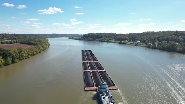 Barge and Speed boat on OH River