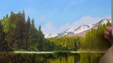 Lake Reflections Oil Painting | Time Lapse | Episode 175