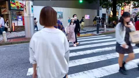 Walking in the street, Weekend Park Shibuya Walk