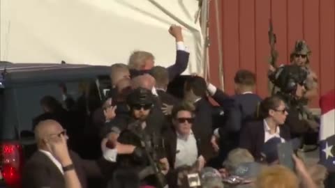 WATCH: Former President Donald Trump drops to ground after assassination attempt at campaign rally