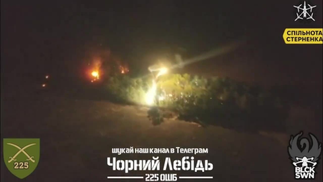 New Footage of Ukrainian Thermite Drones Lighting Up Russian Lines