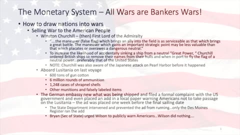 Do You Know Who You Are? - Session 4 - The Monetary System/Bankers Wars