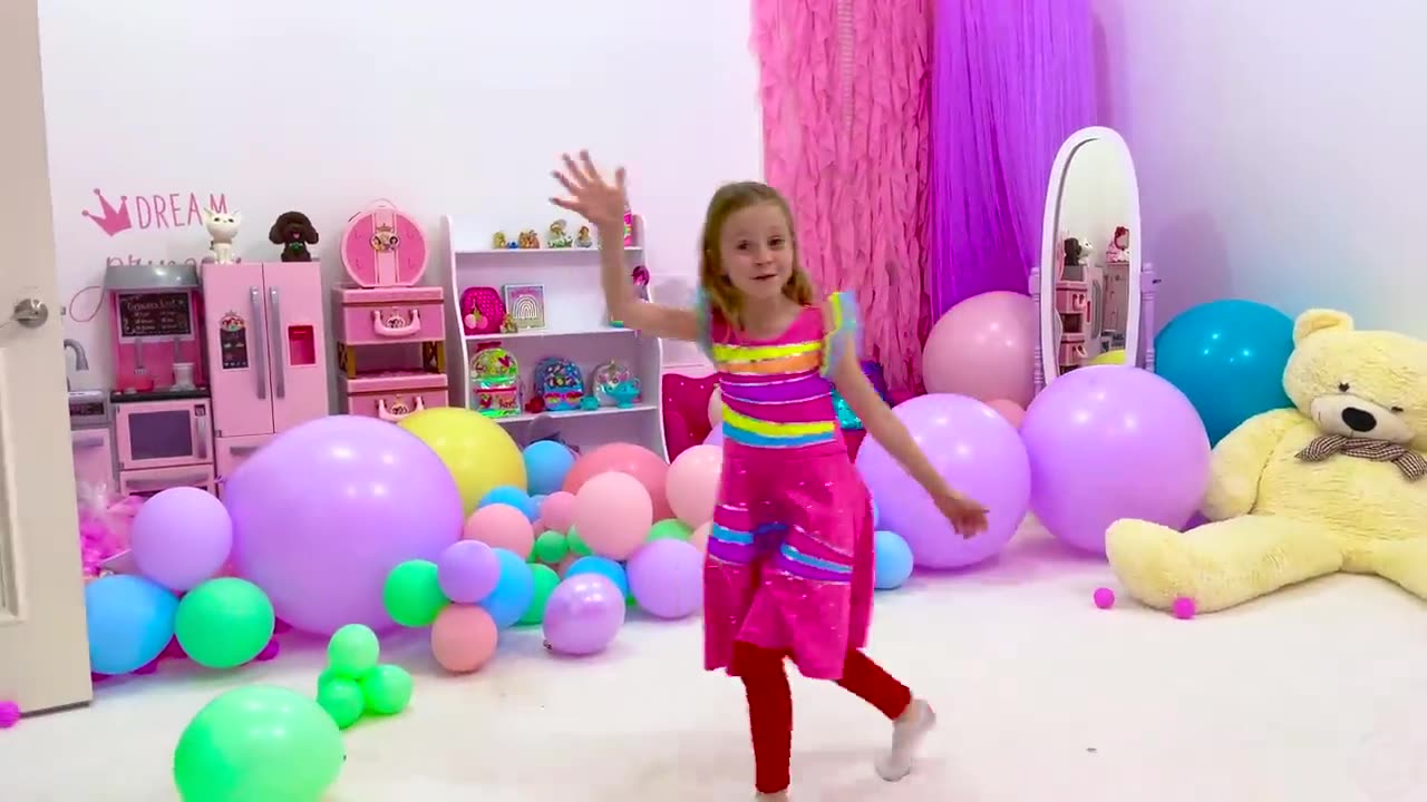 Nastya and a collection of fun challenges with dad