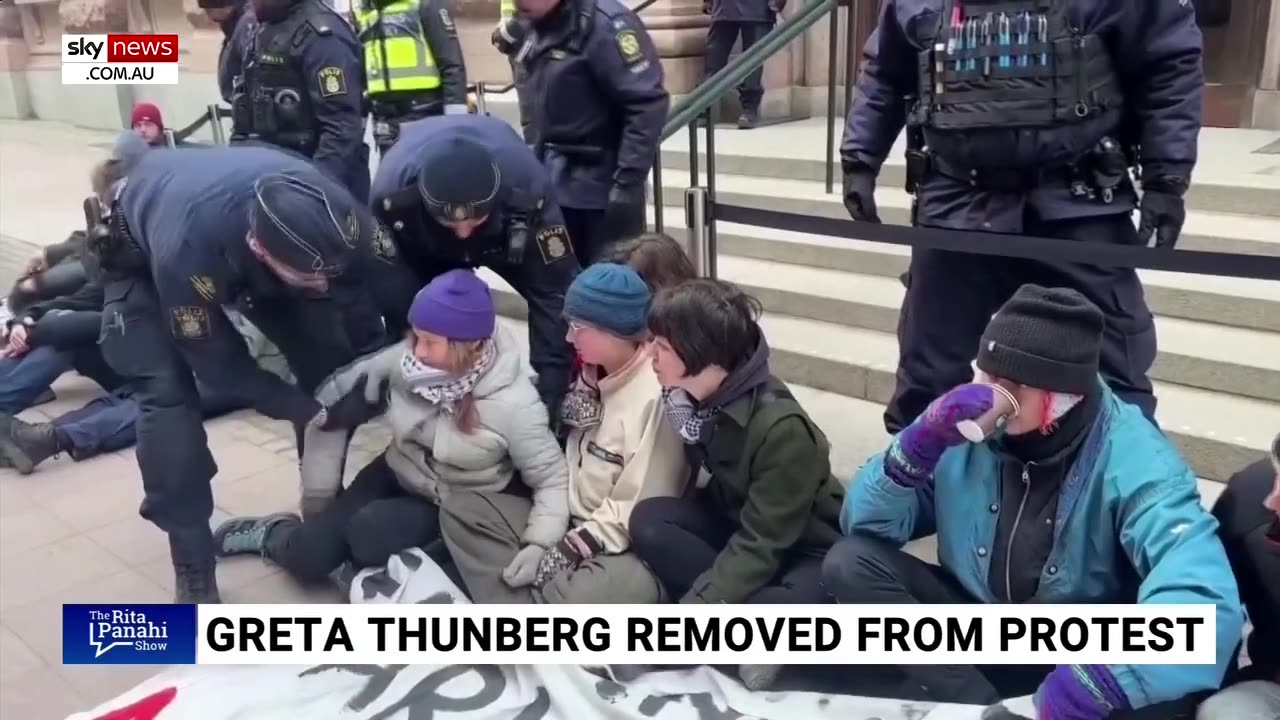 Swedish Police have forcibly removed Greta Thunberg and a dozen other environmental activists