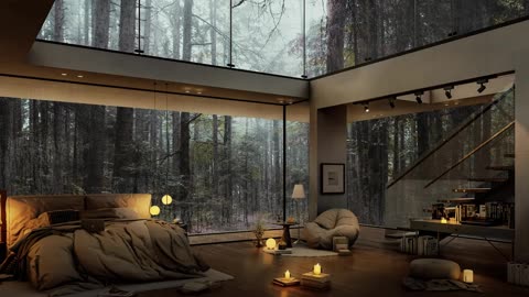 The whole house transparent forest villa