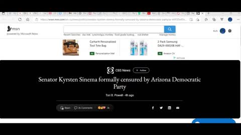 Senator Kyrsten Sinema censured by the Arizona DNC