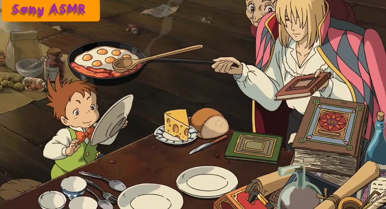 HOWL MAKING BREAKFAST 🍳__ ハウルの動く城 GHIBLI studio __ Howl's moving castle