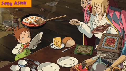 HOWL MAKING BREAKFAST 🍳__ ハウルの動く城 GHIBLI studio __ Howl's moving castle