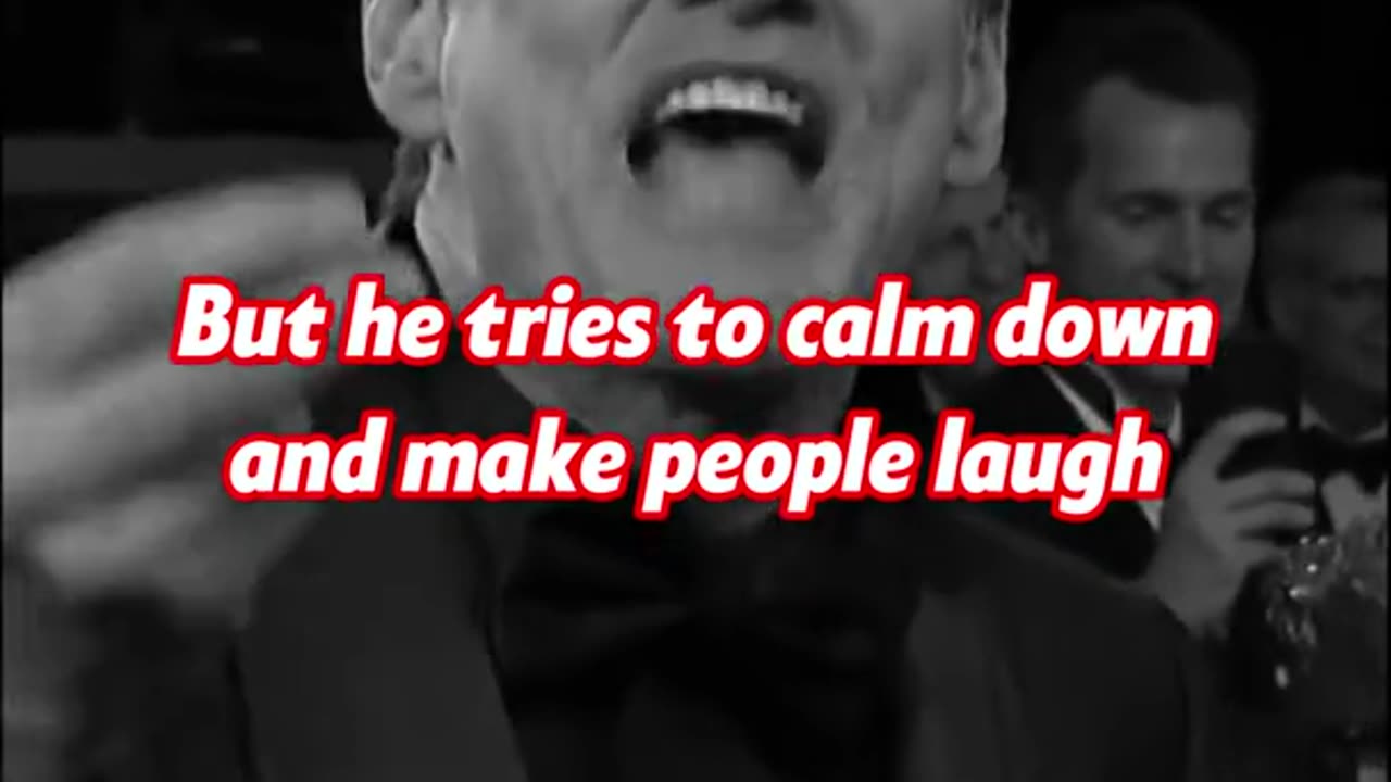 Jim Carrey tries to 'calm down' after presenter's jokes