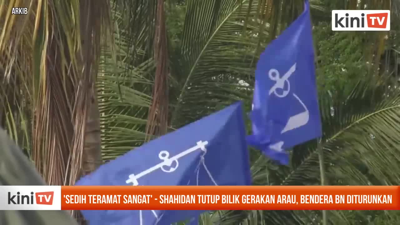 'Sedih teramat sangat' - Shahidan tutup bilik gerakan Arau, bendera BN diturun