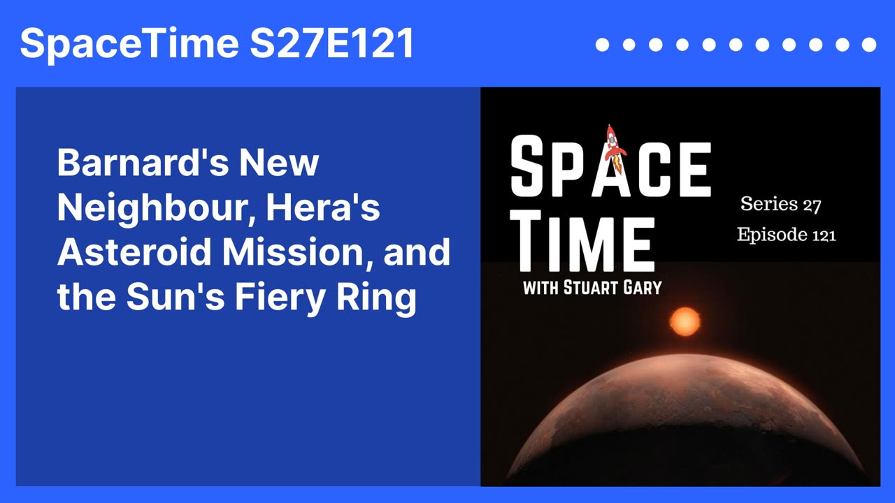 S27E121: Barnard's New Neighbour, Hera's Asteroid Mission, and the Sun's Fiery Ring