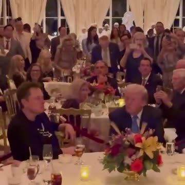 Trump, Elon Dance To 'YMCA' At Mar-A-Lago Thanksgiving