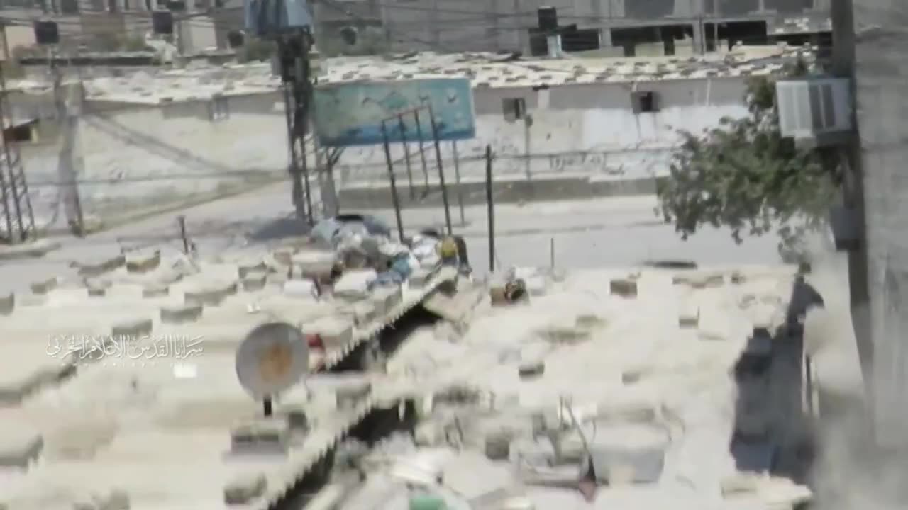 Al-Quds Brigades show scenes of targeting and destroying two Zionist tanks