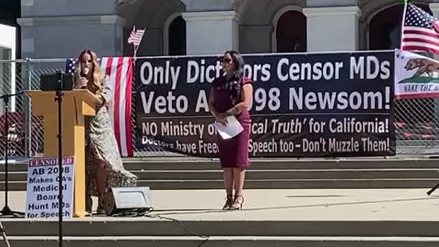 Freedom angels Denise at the sac Capitol Freedom of speech rally