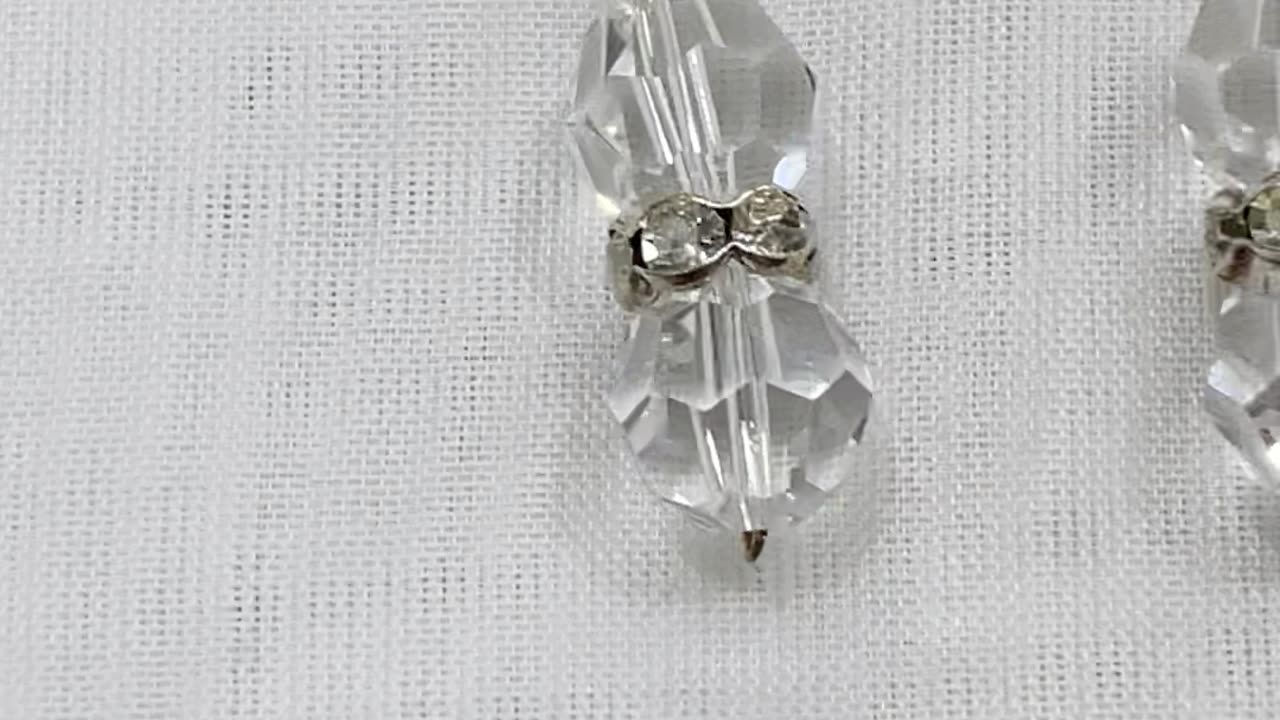 Handmade Unique 1.5” Drop Earrings with 925 Silver. Made with Swarovski Crystal