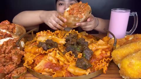 MUKBANG SPICY MUTTON SUKHA,CHEESY CHEETOS MOZZARELLA STICKS |EATING