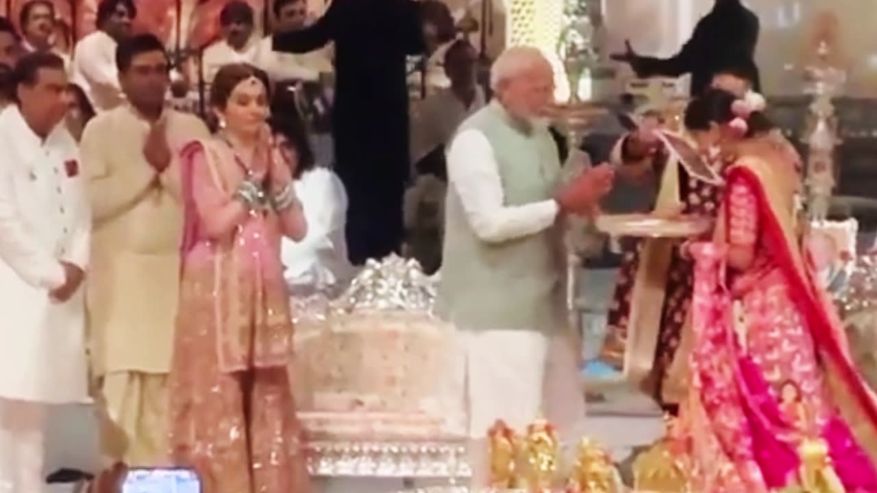 "A Blessing from the Prime Minister: PM Modi Attends Anant Ambani and Radhika Merchant's Wedding"