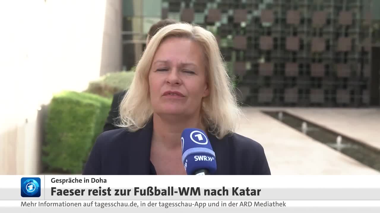 Bundesinnenministerin Faeser reist zur Fußball-WM nach Katar