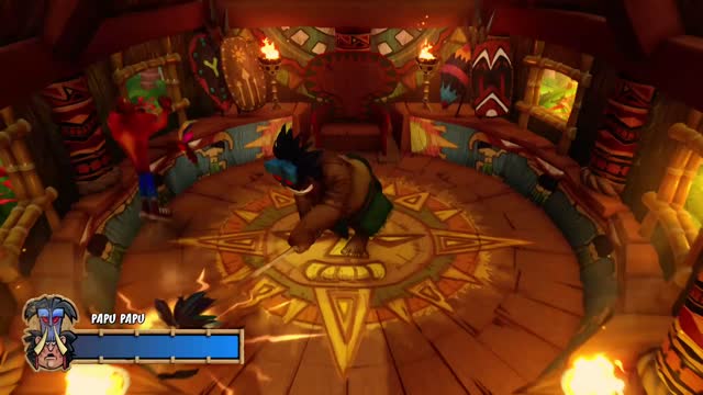 Crash Bandicoot Papu Papu Boss Battle