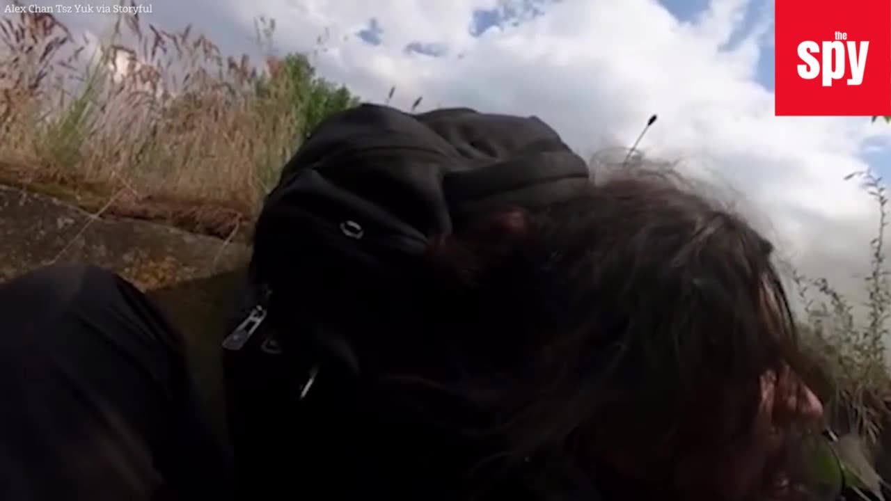 Journalists Dive For Cover As Russian Shell Explodes In Luhansk