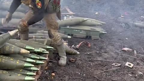 Bakhmut direction: covering a Ukrainian artillery position during a counterbattery fight.