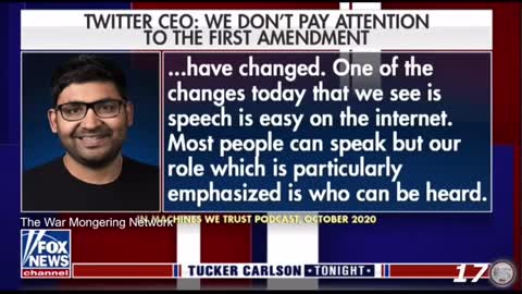 Twitter CEO Admits Twitter Decides Who Will Be Heard
