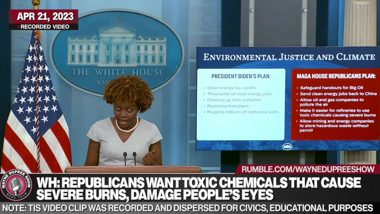 WH Claims Republican Policies Are Dangerous To Americans