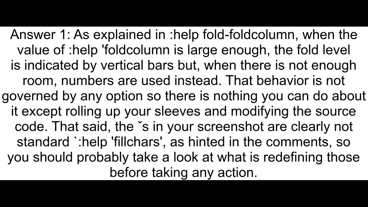 How to remove the fold level numbers in vim