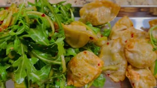 Costco BiBigo Mini Wonton Arugula Salad