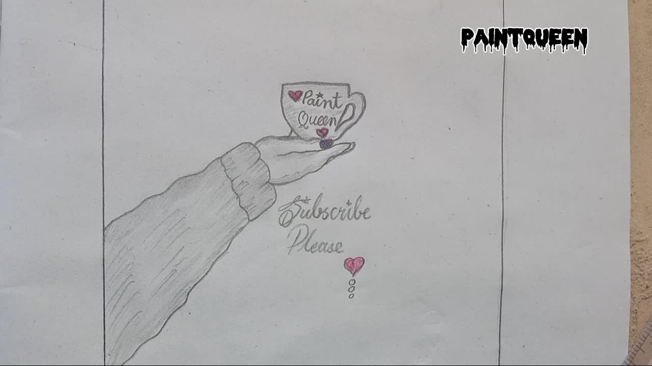 Beautiful hand and cup drawing||Pretty hand & cup drawing||Lovely hand & cup step by step