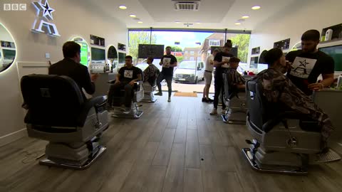 Travelling 3000 miles to cut world cup footballer's hair – BBC London News