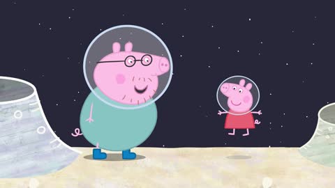 Peppa Pig's Space Holiday with Grampy Rabbit | Peppa Pig Official Family Kids Cartoon