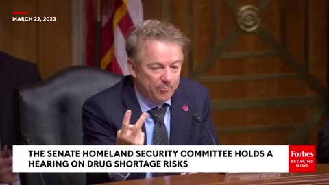 'Everybody Seems To Agree There's A Problem'- Rand Paul Discusses Drug Shortages In Senate Hearing