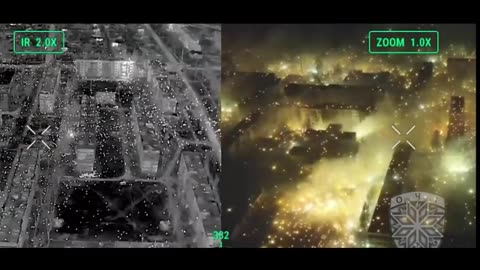 Insane FLIR Footage of Incendiary Bombs Over Bakhmut is Something to Behold