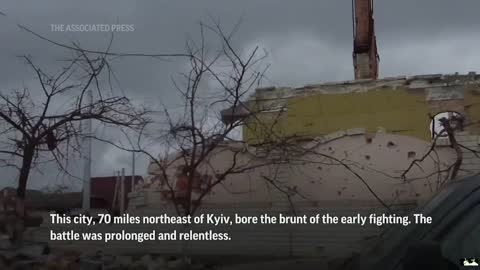 Ukrainian City in ruins