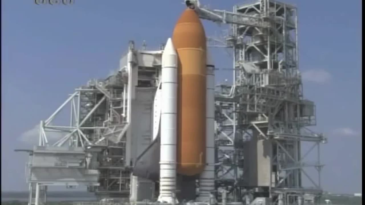 STS 127 Rotating Service Structure Roll Back Time Lapse
