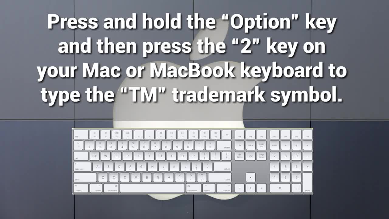 How To Type and Insert Trademark TM, Registered (R) and Copyright (C) Symbols on Mac OS