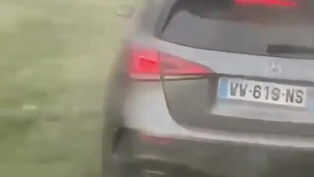 Mercedes Benz out of control after drifting