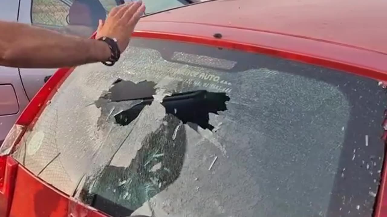 is that real Red Bull can break the glass ??? let's see