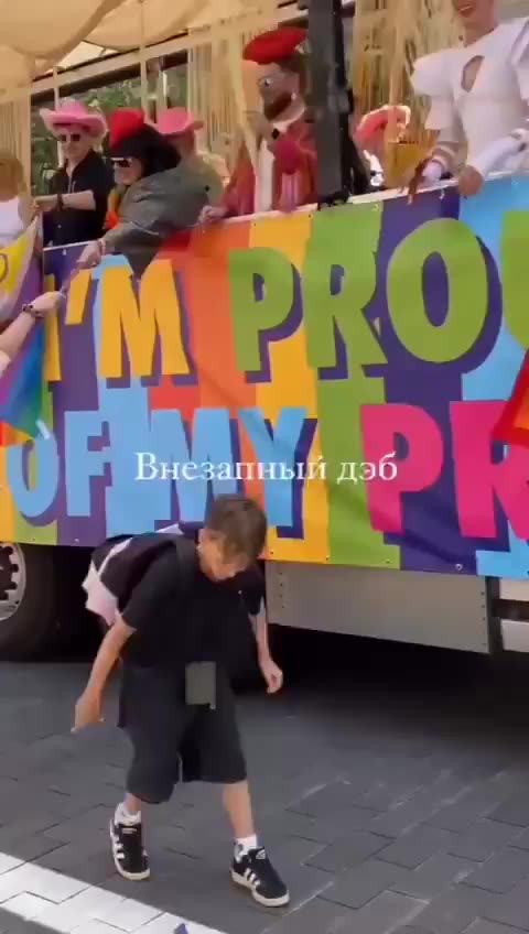 BREAKING: Kid stomps on pride flag after refusing to be indoctrinated by drag queens.