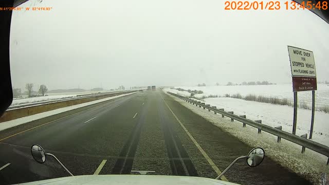 Speeding Slow Plow Truck Damages Vehicles on Interstate