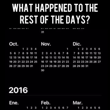 WHAT HAPPENED TO THE REST OF THE DAYS?