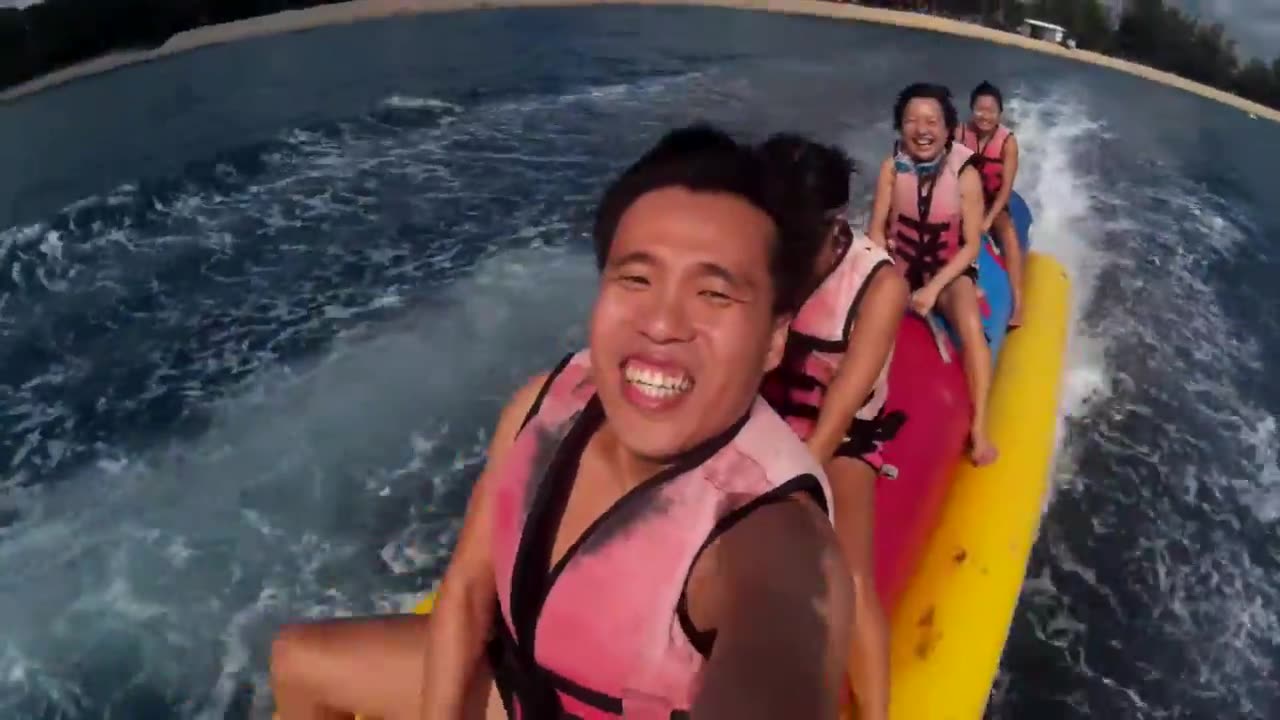 Banana Boat Ride at Lotus Desaru Beach Resort, Malaysia