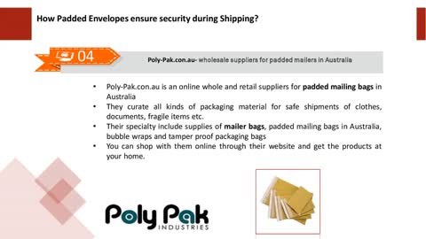 How Padded Envelopes ensure security during Shipping?