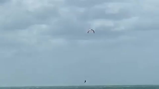 Kitesurfer Takes High Flying Trip