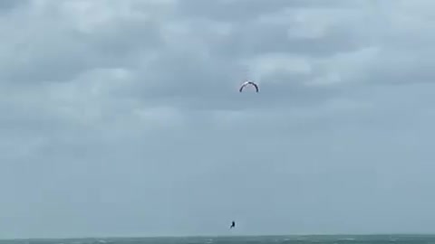 Kitesurfer Takes High Flying Trip