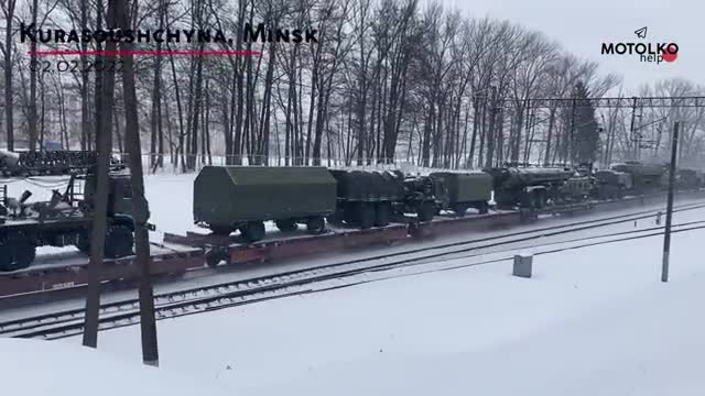 S-400 SAM arrived in Belarus today (02.02) in Kurasoushchyna, Minsk