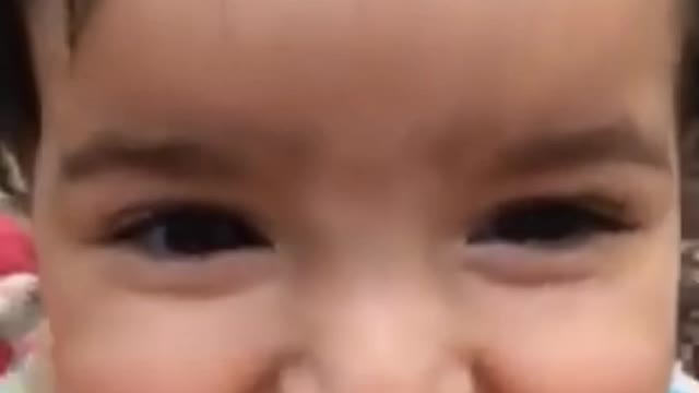 Cute baby beutiful smile video