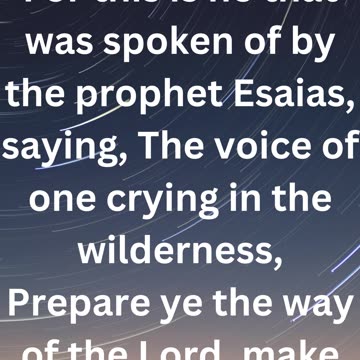 Matthew 3:3: "The Voice in the Wilderness: Preparing the Way for the Lord"