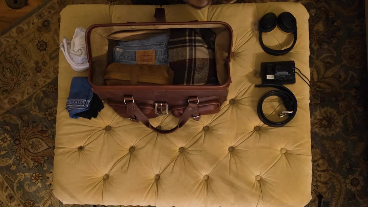 What Fits in the Deep Pocket Leather Duffle